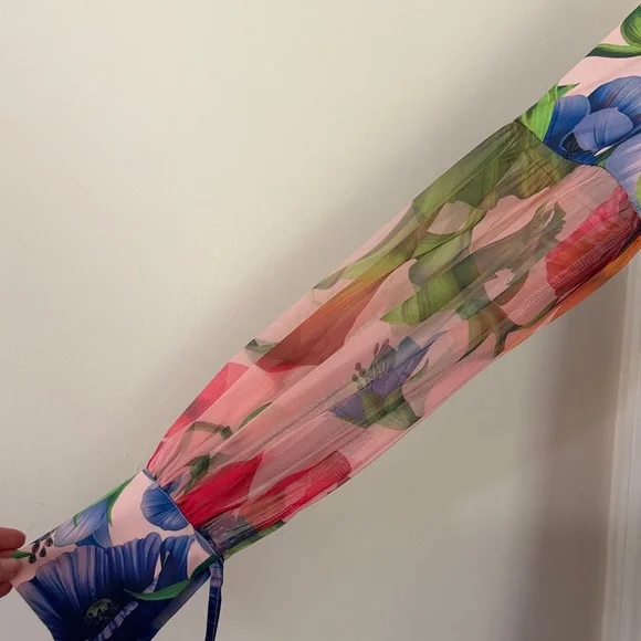 Beautiful and Fun Multicolor Floral Tiered Maxi Dress - Women’s Small - Picture 5 of 7